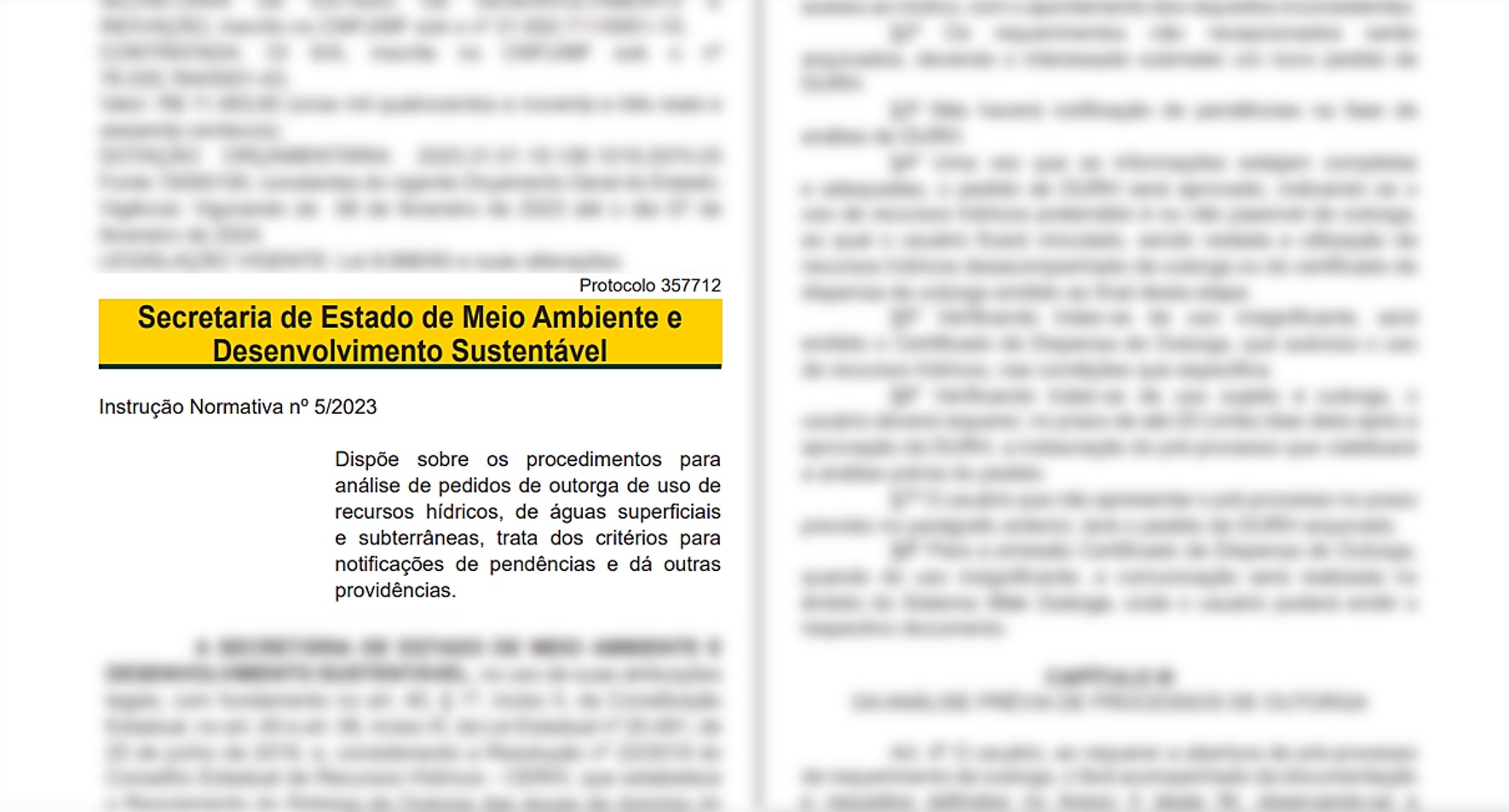 A SEDIMENTOS está atualizada com os novos procedimentos de solicitação de outorga no Estado de Goiás 